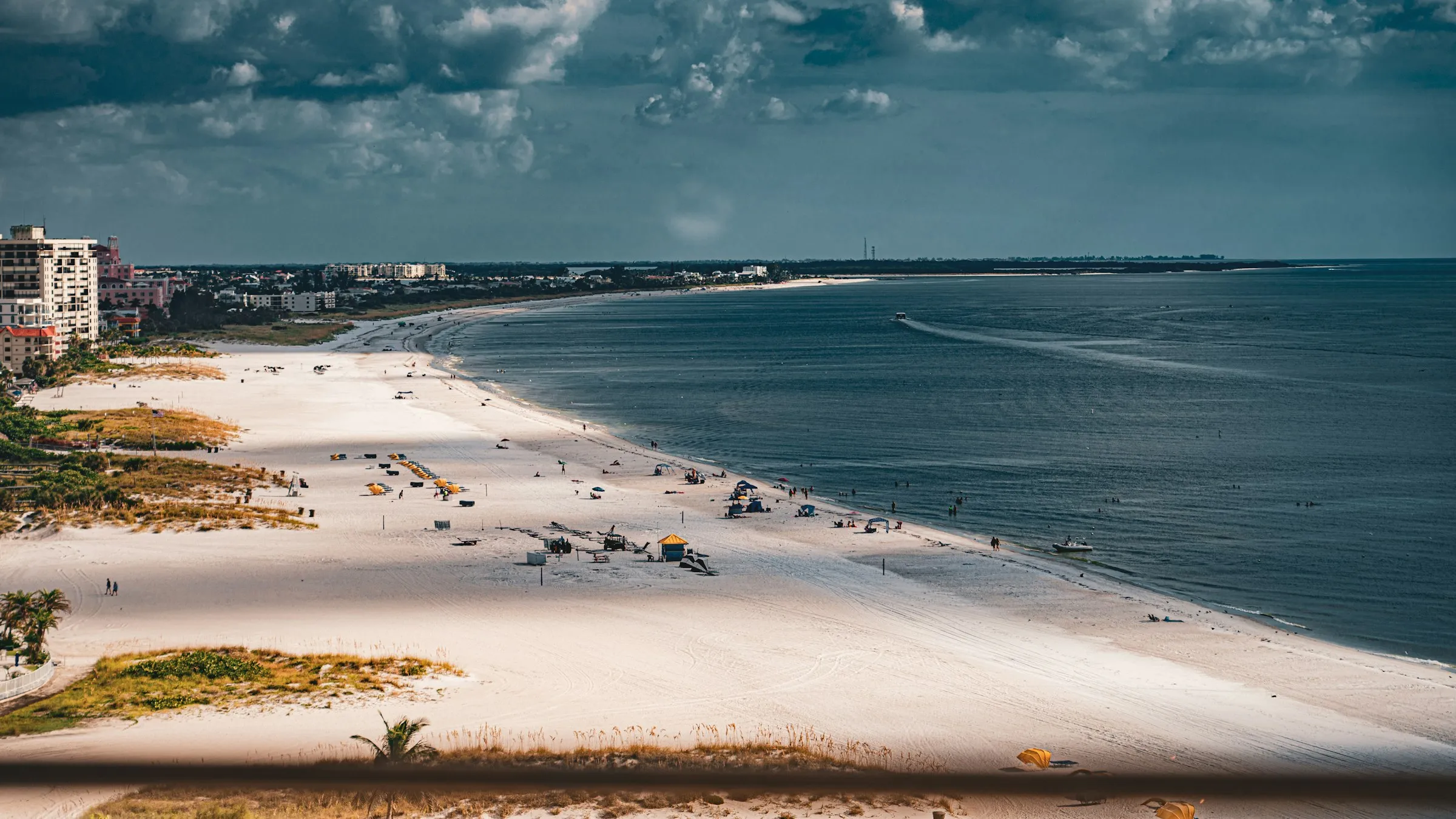 Aerial view of the Emerald Coast beach near Destin