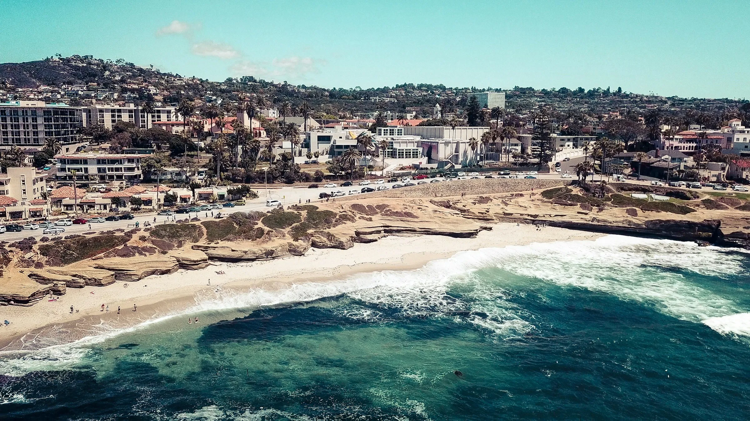 La Jolla cove and cliffs in San Diego